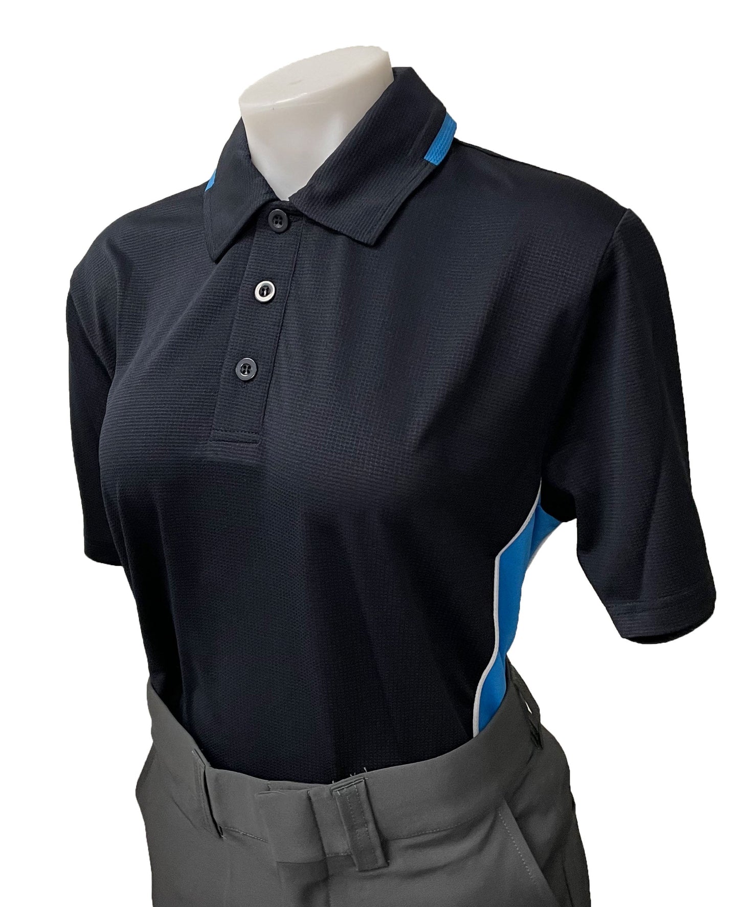 BBS346 - Smitty Women's Body Flex "NCAA SOFTBALL" Style Short Sleeve Umpire Shirts - Available in Midnight Navy/Bright Blue or Bright Blue/Midnight Navy