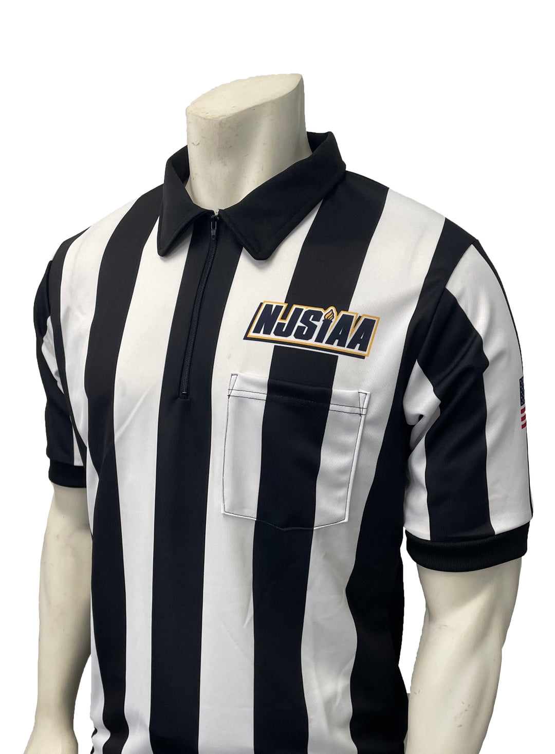 USA137NJ-607 - New Jersey 2 1/4" Stripe - "BODY FLEX" Short Sleeve Football Shirt