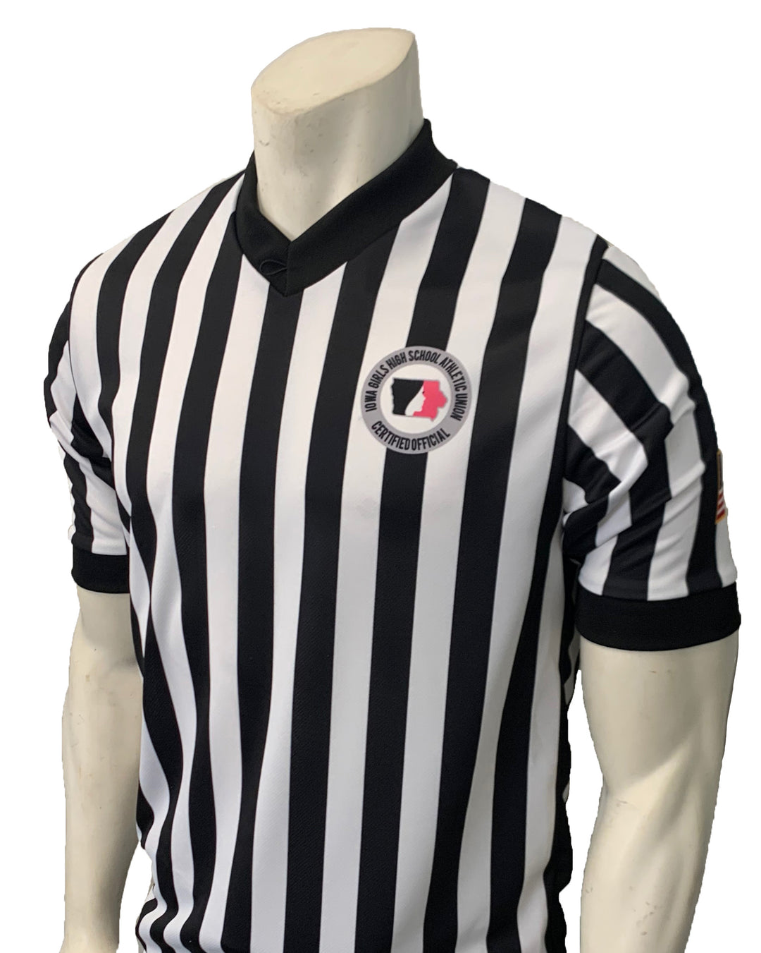 USA200IGU - Iowa Girls 1" Stripe - Men's Basketball/Wrestling Short Sleeve Shirt