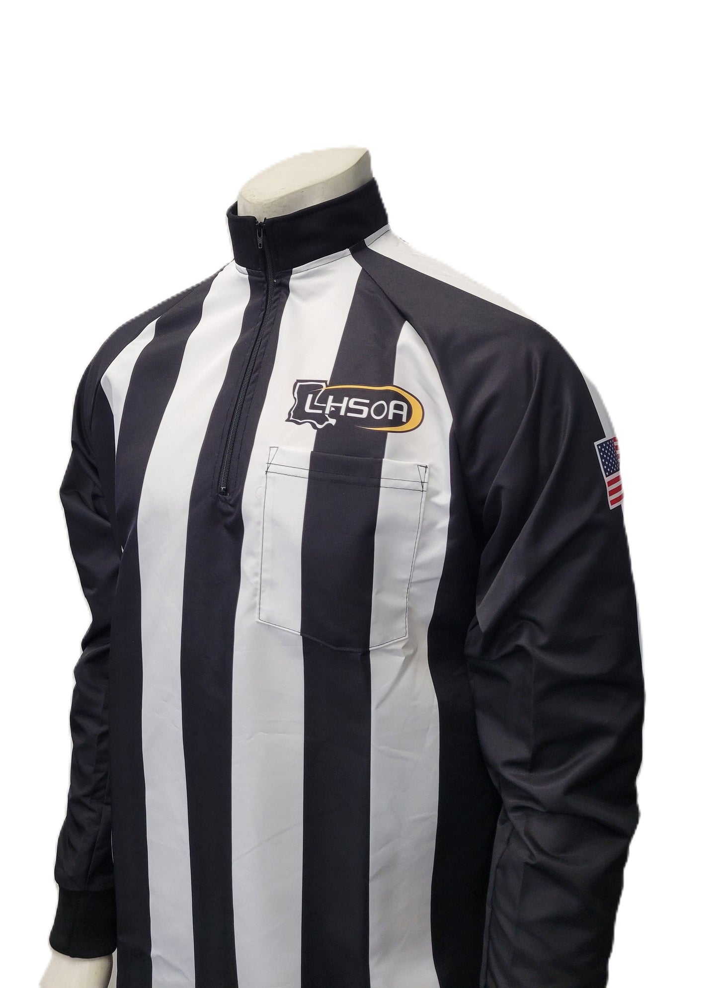 USA729LA - Louisiana 2 1/4" Stripe Lightweight Water-Resistant Long Sleeve Football Shirt