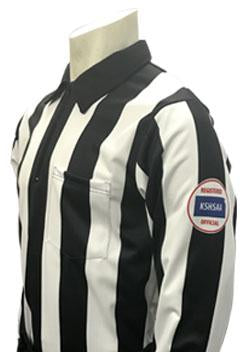 USA138KS - Kansas 2 1/4" - Football Long Sleeve Shirt