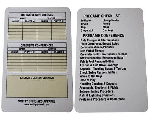 ACS538 - Smitty - Baseball/Softball Reusable Game Card