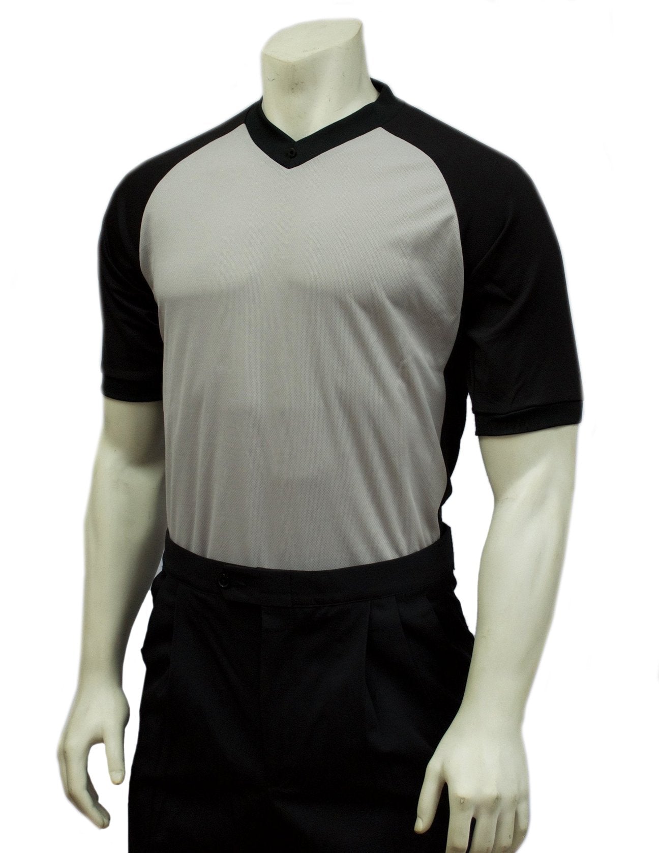 USA207-607 - Smitty "BODY FLEX" Grey w/ Black Raglan Sleeves and Side Panel (Optional Flag)