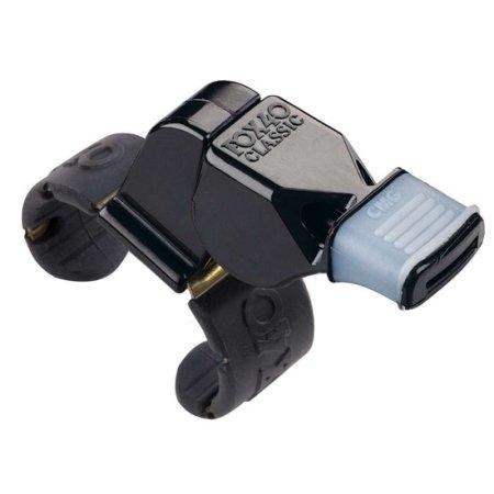 AC-F40 FINGER CMG - Fox 40 Black Plastic Finger Whistle w/ Cushion Mouth Grip