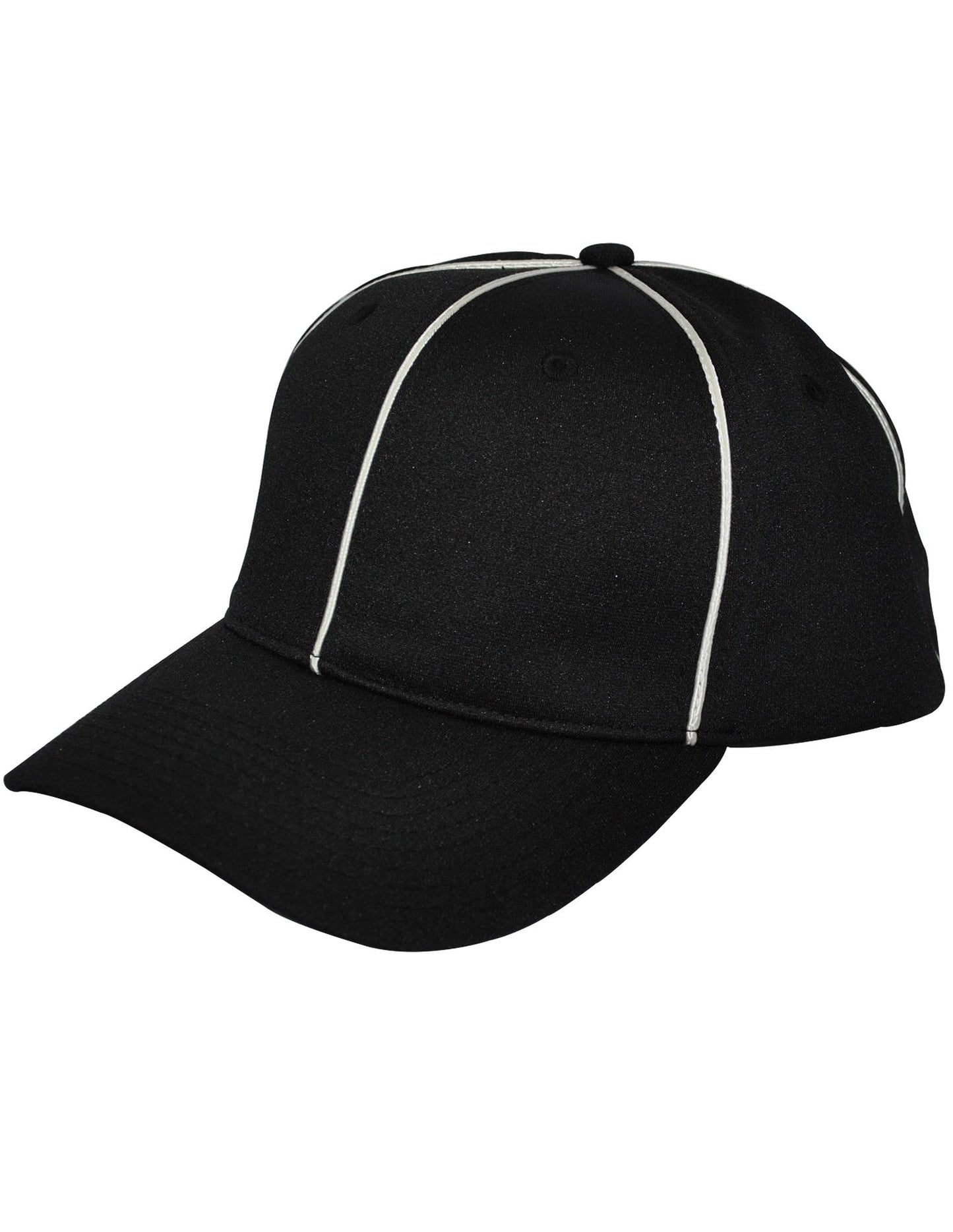 HT100 - Smitty - Black w/ White Piping Flex Fit Football Hat