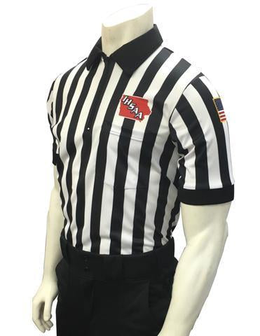 USA100IA-607 - Iowa 1" Strip - "BODY FLEX" Short Sleeve Football Shirt