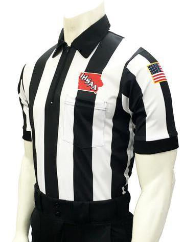 USA137IA-607 - Iowa 2 1/4" Stripe - "BODY FLEX" Short Sleeve Football Shirt