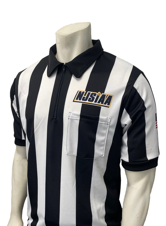 USA137NJ-607 - New Jersey 2 1/4" Stripe - "BODY FLEX" Short Sleeve Football Shirt