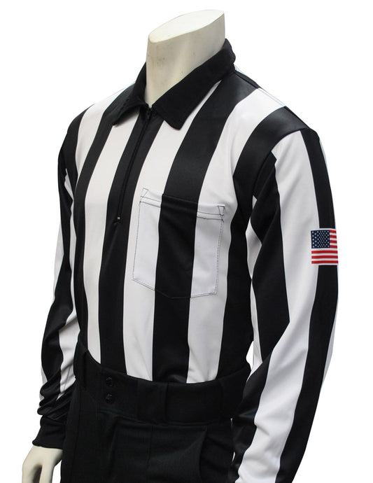 USA138 - Smitty 2 1/4" Stripe - Football Long Sleeve Shirt - Flag Left Sleeve
