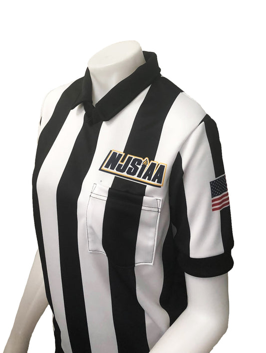USA147NJ - New Jersey 2 1/4" Stripe - Women's Short Sleeve Football/Lacrosse Shirt