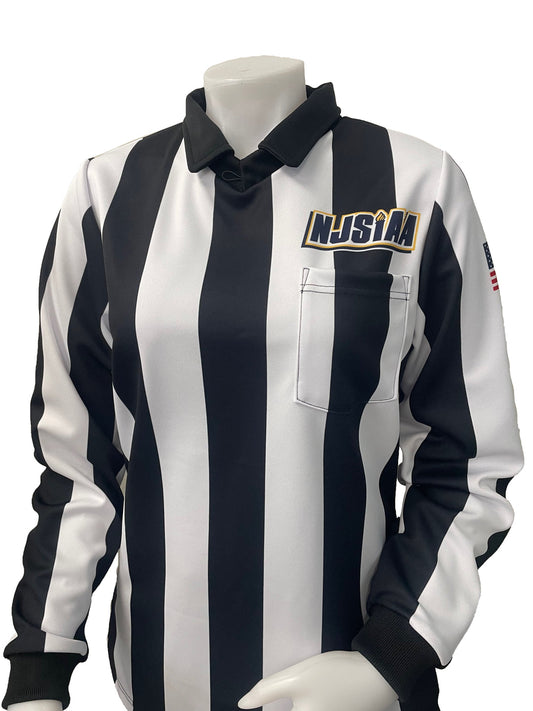 USA148NJ - New Jersey 2 1/4" Stripe - Women's Long Sleeve Football/Lacrosse Shirt