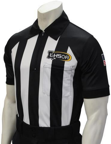 USA155LA-607 - Louisiana 2 1/4" Stripe - "BODY FLEX" Short Sleeve Football Shirt