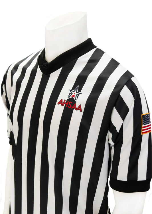 USA200AL-607 - Alabama 1" Stripe - "BODY FLEX" - Men's Short Sleeve Basketball Shirt