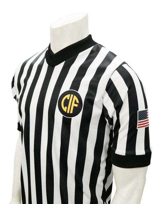 USA200CA-607 - California 1" Stripe - "Body Flex" Men's Short Sleeve Basketball/Wrestling Shirt
