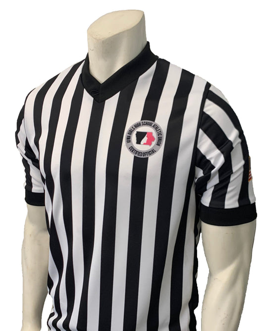 USA200IGU-607 - Iowa Girls 1" - Stripe "Body Flex" - Men's Basketball/Wrestling Short Sleeve Shirt