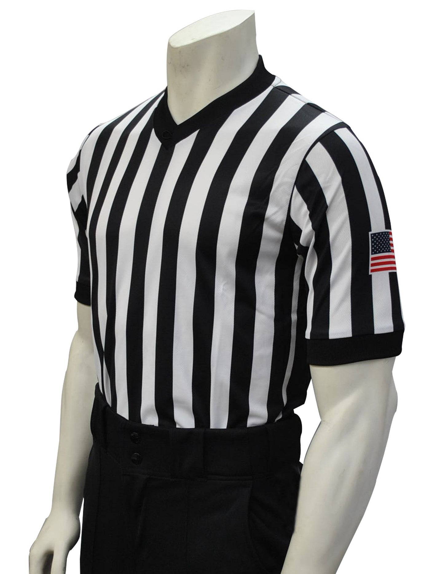USA201 - Smitty 1" Stripe - Dye Sub Basketball V-Neck w/ Side Panel (Optional Flag)