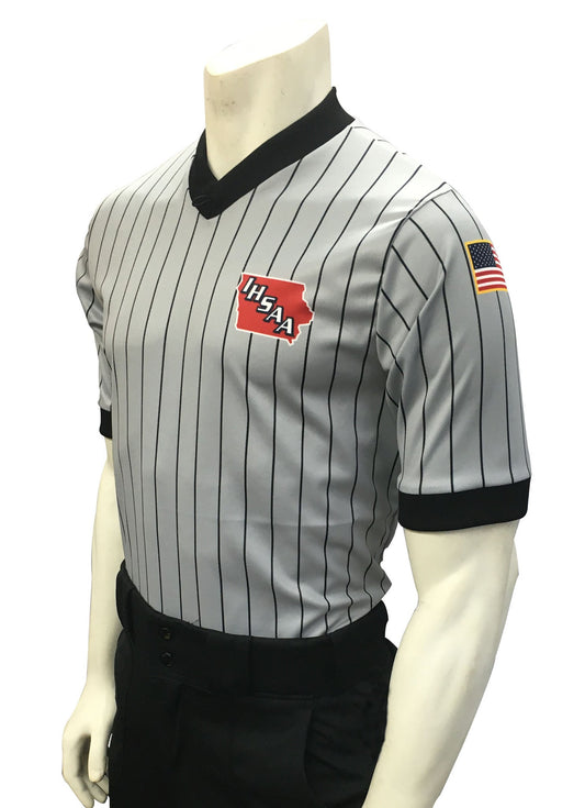 USA205IA-607 Iowa Grey Basketball/Wrestling V-Neck Shirt