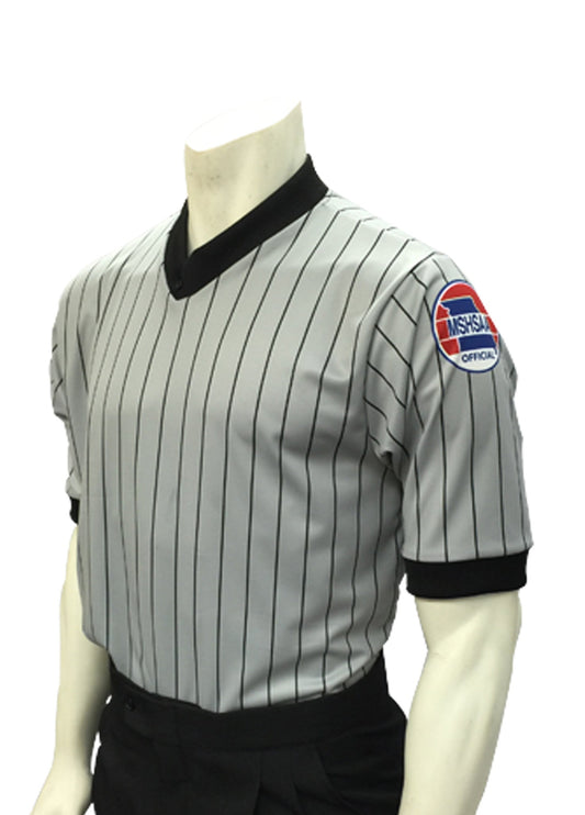 USA205MO - Missouri - Grey with Pinstripe - Men's V- Neck Basketball/Wrestling Shirt