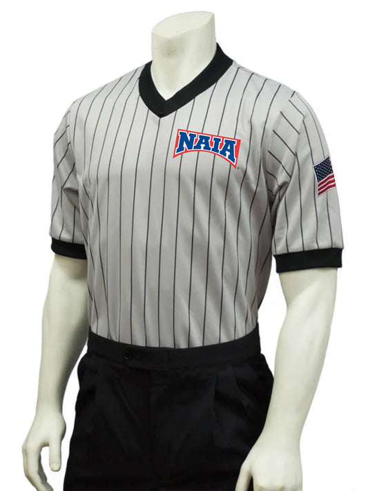 USA205NAIA-607 - NAIA Grey Wrestling “Body Flex”  V-Neck Shirt