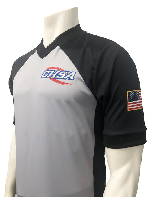 USA207GA - Georgia Grey Short Sleeve Basketball Shirt