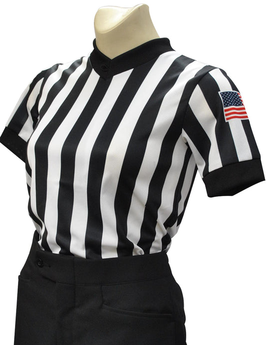 USA211 - Smitty 1" Stripe - Dye Sub Mesh Women's V-Neck Basketball Shirt