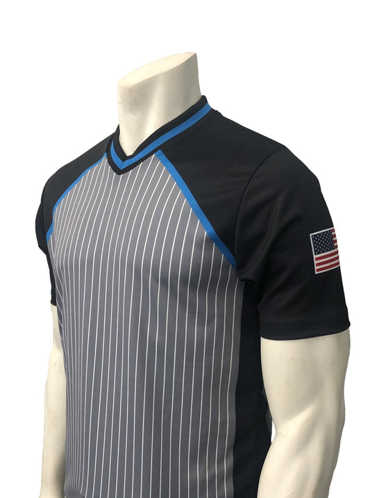 USA240 - Smitty Grey with Pinstripe - "PERFORMANCE MESH" NCAA Women's Basketball Shirt - Men's Cut (Copy)