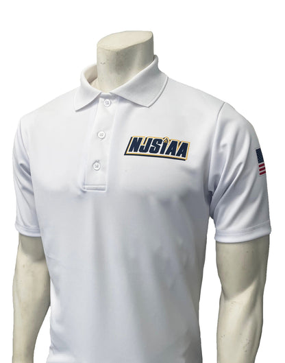 USA400NJ WH - New Jersey White Men's Volleyball/Swimming Short Sleeve Shirt