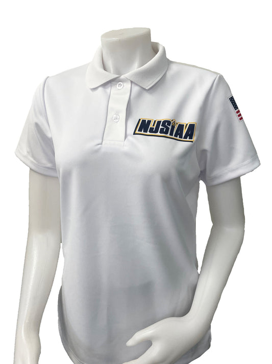 USA402NJ WH - New Jersey White Women's Volleyball/Swimming Short Sleeve Shirt