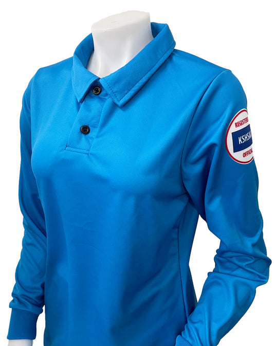 USA403KS BB - Kansas Bright Blue - Women's Volleyball Long Sleeve Shirt (no flag)