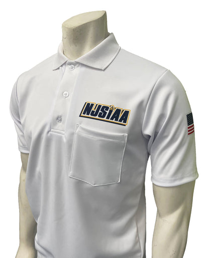 USA400NJ WH - New Jersey White Men's Volleyball/Swimming Short Sleeve Shirt