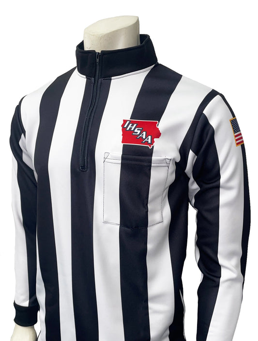 USA730IA - Iowa 2 1/4" Stripe - Foul Weather Water Resistant Long Sleeve Football Shirt
