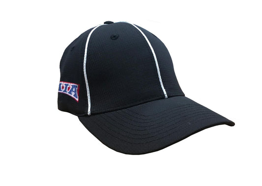 HT110NAIA - Smitty - NAIA Performance Flex Fit Hat - Black with White Piping