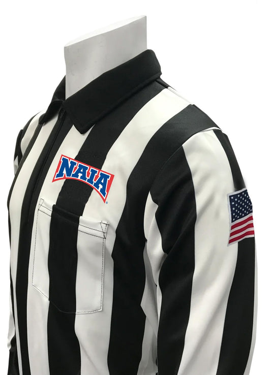 USA176NAIA - Smitty 2" Stripe  - "Men's Cut" NAIA Women’s Flag Long Sleeve Shirt