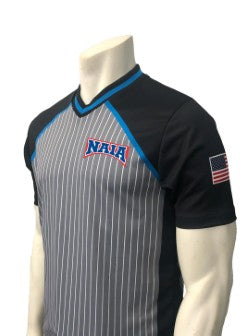 USA240NAIA - Smitty Grey with Pinstripe - NAIA Women's Basketball Shirt - Men's Cut